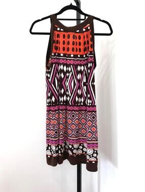 y2k MyMichelle Medium Sleeveless Geometric Patterned Summer Dress